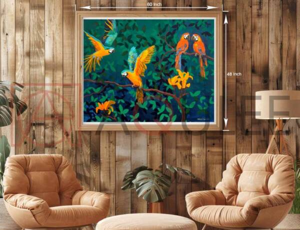 Parrots On The Tropical Branches - Image 3