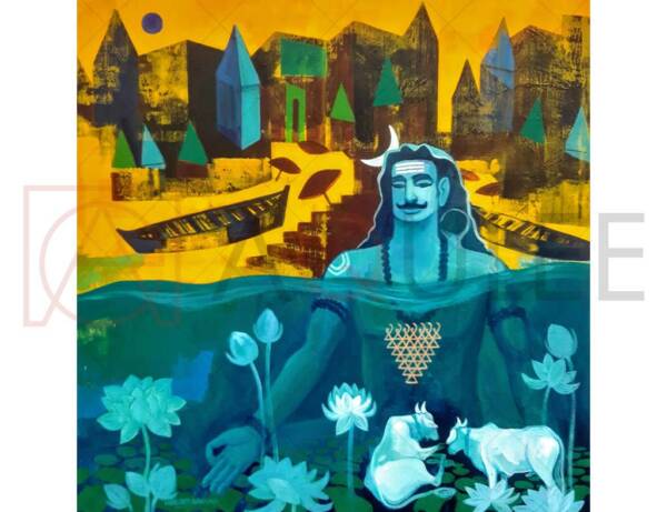 Shiva Meditating Under Water - Image 2