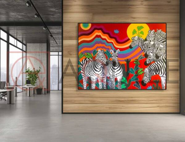 Zebras In A Jungle